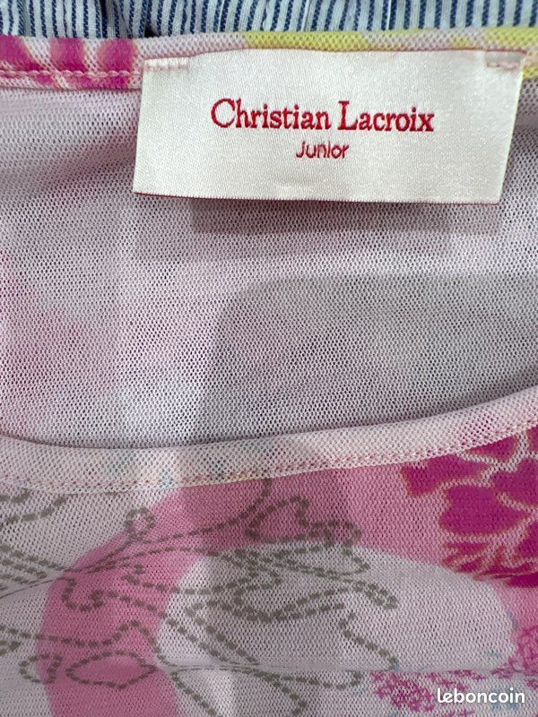 T-shirt Christian Lacroix, junior, Rose, jaune bleu, fuchsia fleuri 11 ans (image 19)