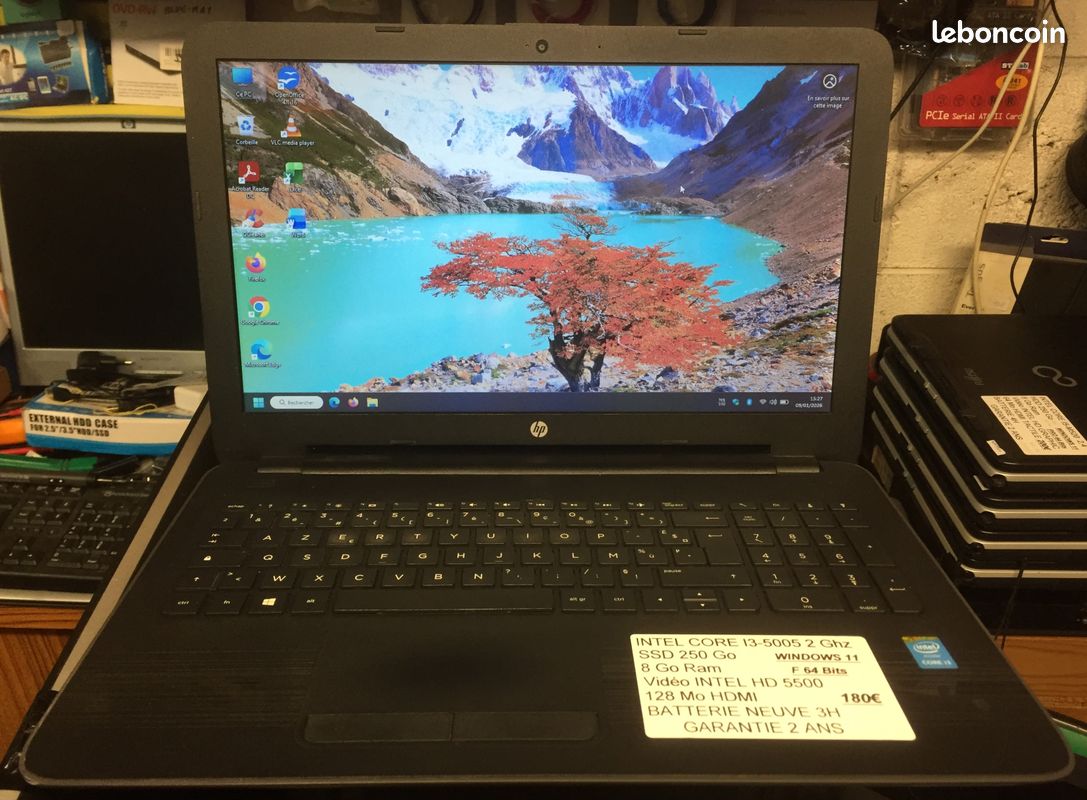 PC PORTABLE HP CORE I3 8 Go 15,6" W11 GARANTIE 2 ANS Informatique PC + OFFERT 1 DISQUE DUR EXTERNE 1 To -15% (image 1)