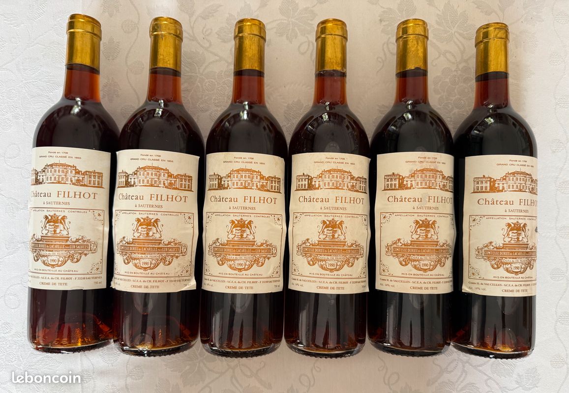 Sauternes - Chateau FILHOT Crème de Tête 1990 (image 1)