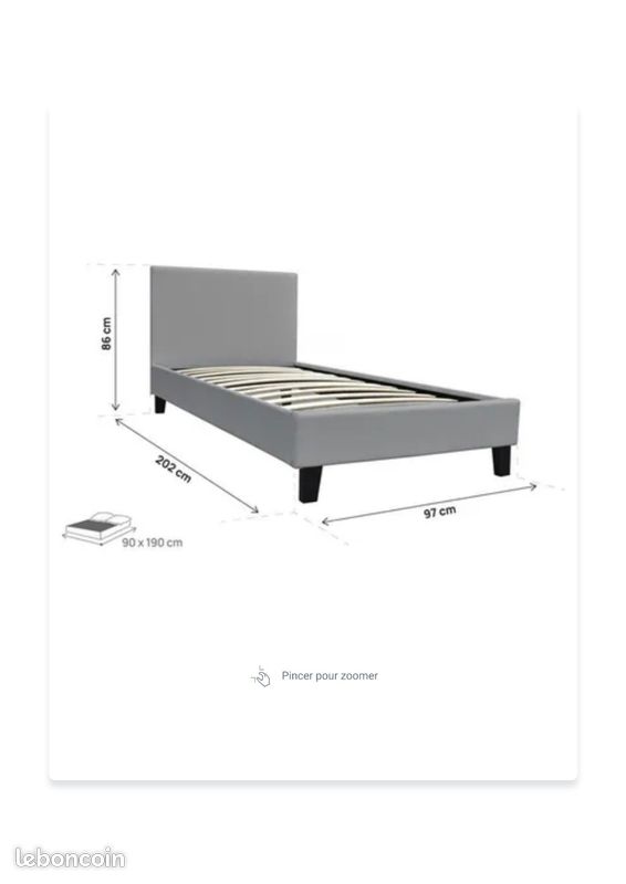 Lit 1 personne neuf (image 1)