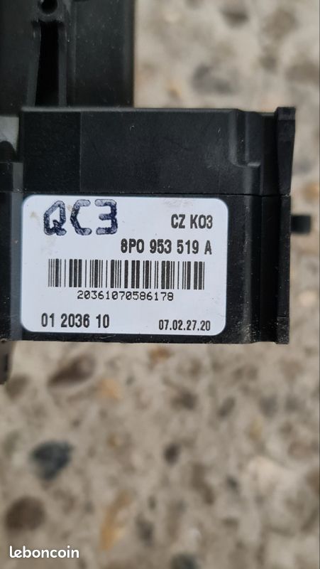 Audi A3 S3 RS3 8P Commodo D'essuie-glace 8p0953519a (image 3)