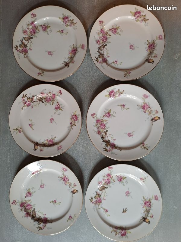 Lot de 6 assiettes limoge BRP (image 1)
