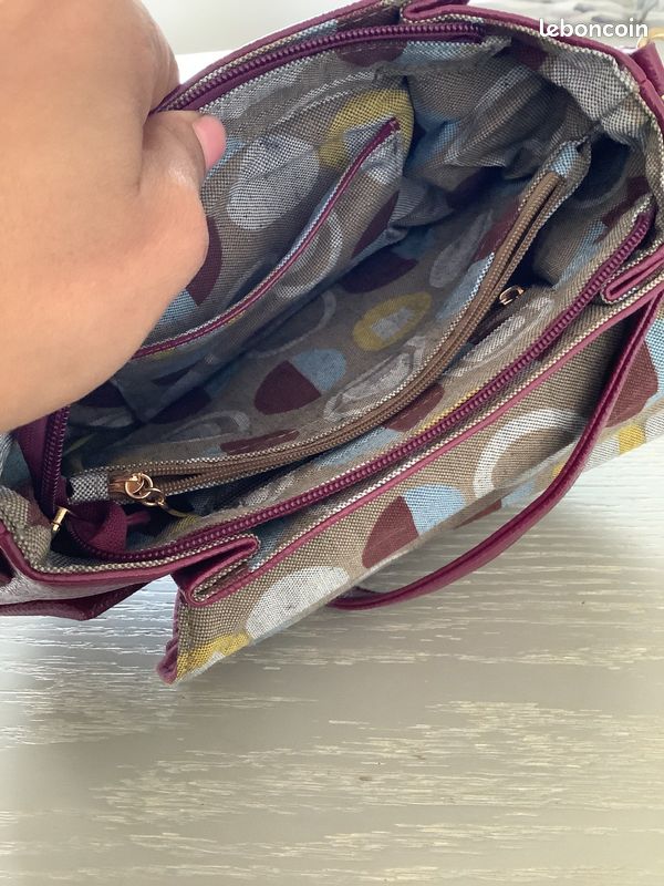 Sac à main en cuir velours (image 2)