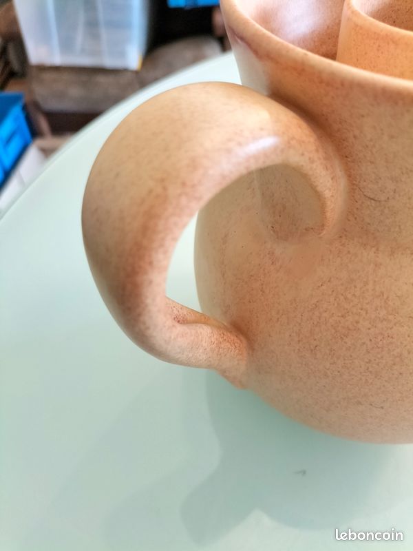 CRUCHE avec CYLINDRE en CÉRAMIQUE ÉMAILLÉE " POTERIE GHIO FABRICANT à VALLAURIS" (image 8)