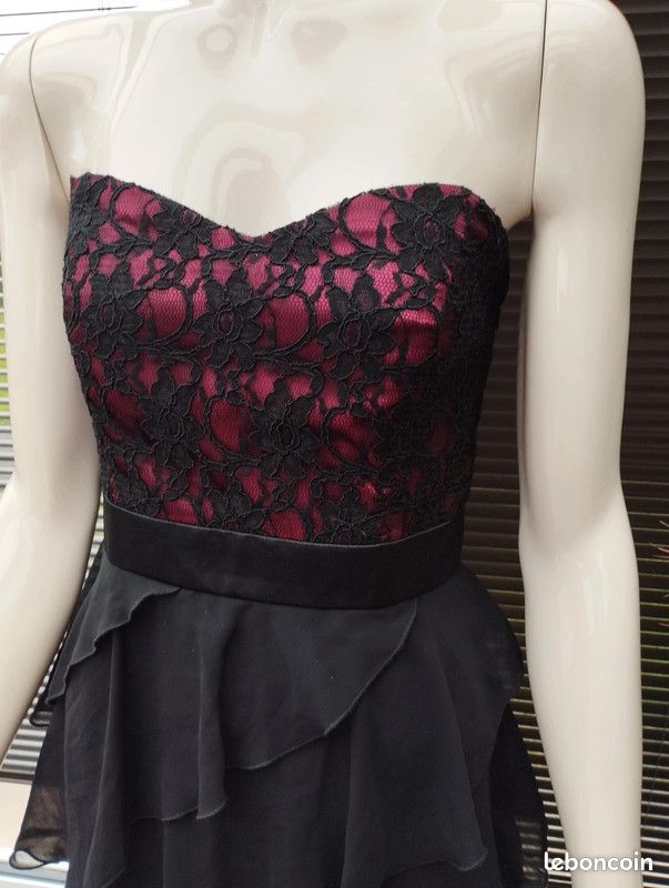 Robe Cocktail Yessica - Taille EU 40 - Rouge - Coupe Près Du Corps - Polyester/Lycra - Élégante