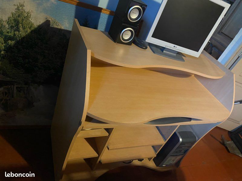 Meuble bureau sur roulettes – multi-niveaux (image 3)