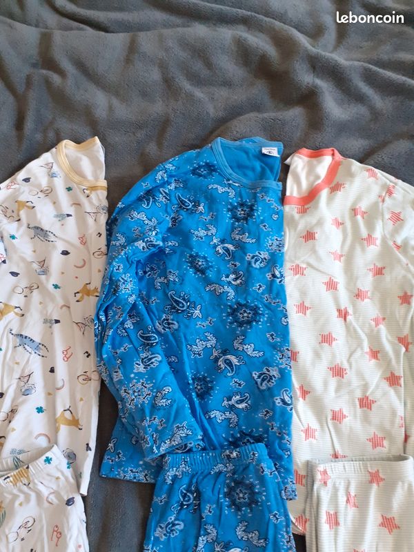 3 pyjamas 12 ans manches longues (image 2)