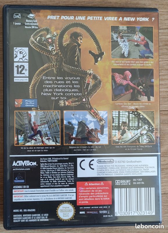 Spiderman 2 Gamecube - Jeux vidéo