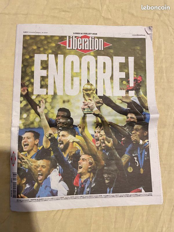 Journaux Coupe du monde 1998 Victoire Équipe de France (image 4)