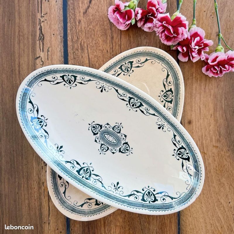 Paire de magnifiques raviers / petits plats anciens - Amiral (image 2)