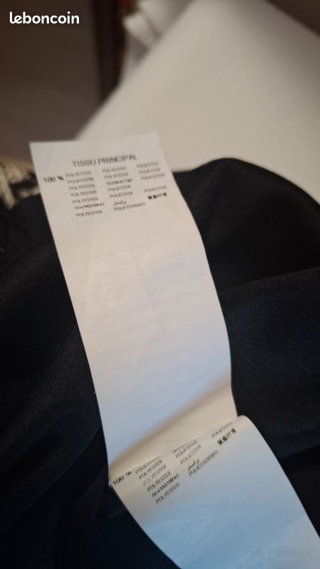 Robe noire à motifs gris argenté sans manches Promod 36 (image 10)