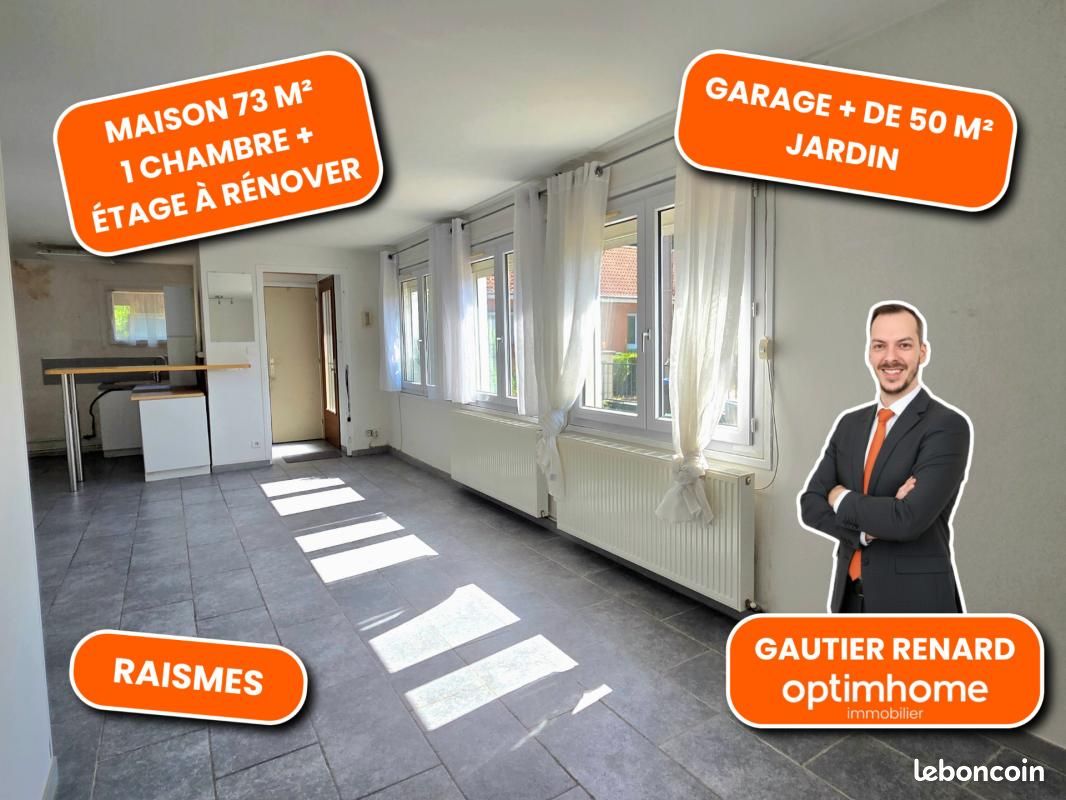 Maison 4 pièces 73 m² · à Raismes · 73 m² · 95 000 €
