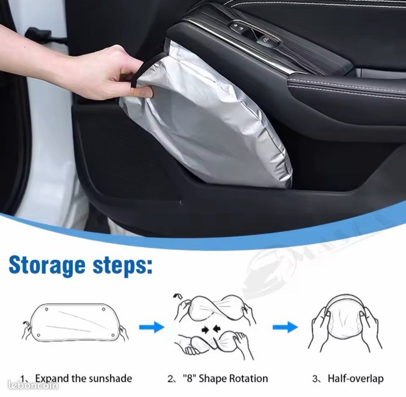 Z.MYUKI X2 Pare-Soleil Avant Pour BMW X2 F39 2018-2024 - Protection Solaire Voiture Tissu Argenté