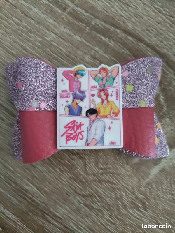 Barrette en simili cuir (image 1)