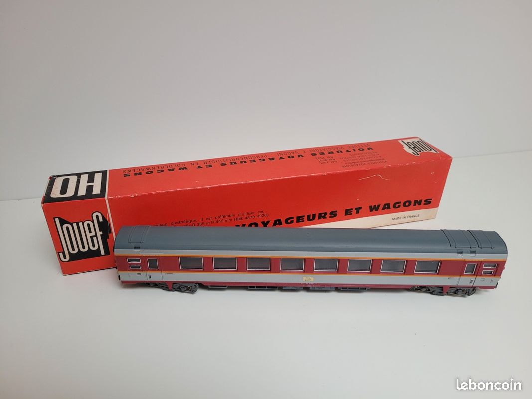 Wagon Voyageurs SMCF échelle HO, Modèle Y408, Voiture B8t 2e Classe, Portes Latérales, 172 Mm - Bon état