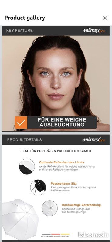 Walimex Pro Umbrella Softbox Reflector (91 Cm