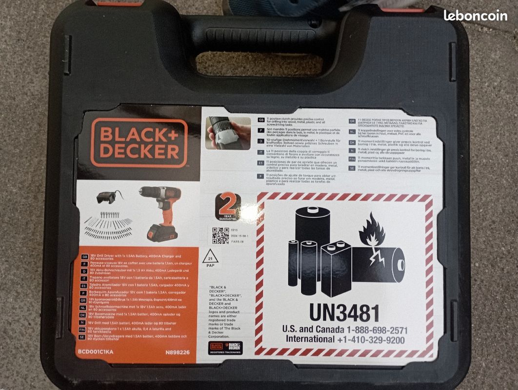 Perceuse visseuse black Decker neuf (image 3)
