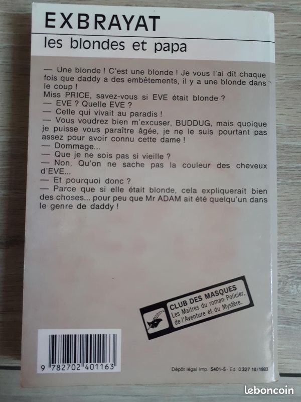 Sainte Crapule- Exbrayat-1973 -250 pages / C1282 (image 4)