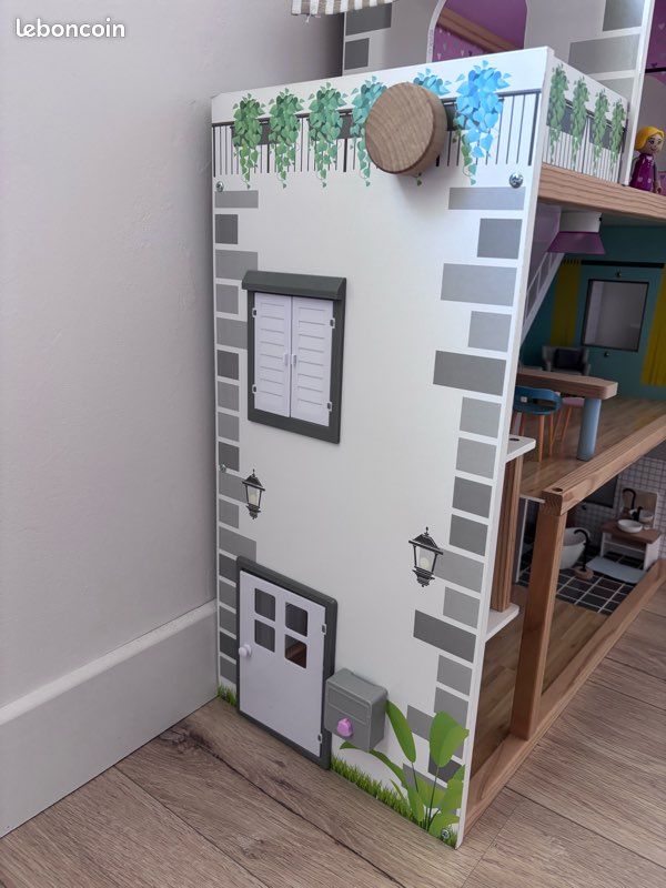 Maison poupée Lidl en bois avec personnages et meubles (image 5)