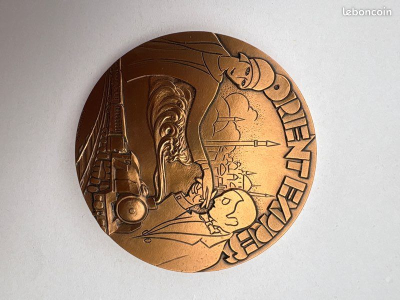 Médaille L'Orient-Express 1883-1977 – Signée Claude Gondard – Bronze – Occasion