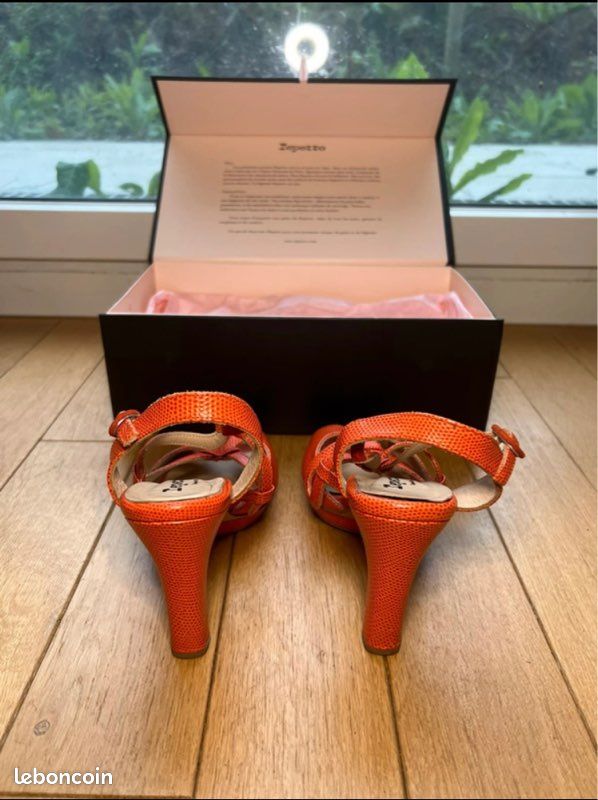 Sandales en cuir Repetto orange - 37,5 (image 1)