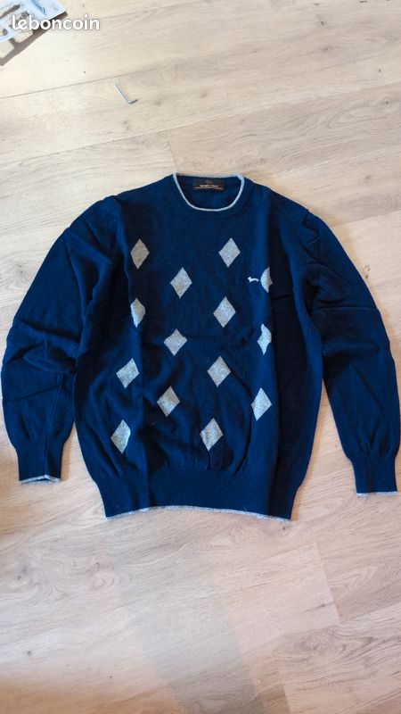 Pull Garçon Harmont & Blaine Gris – 8 Ans – 100% Coton – Neuf Avec étiquette