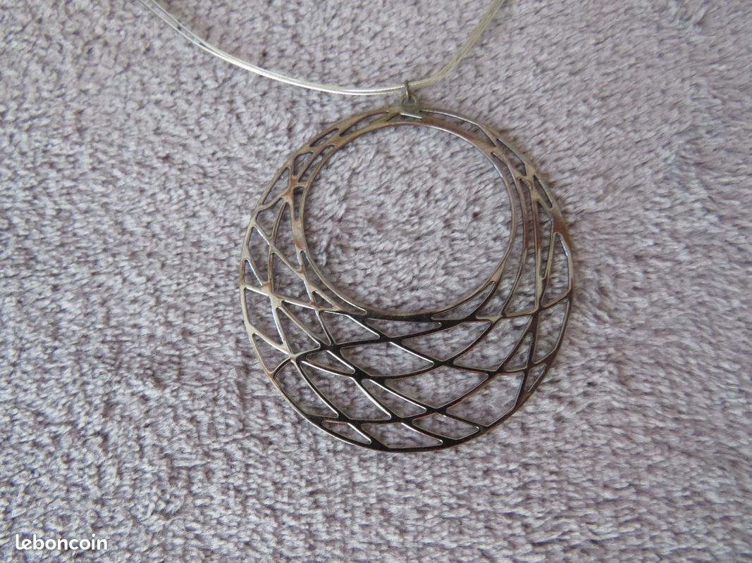 Collier Vintage En Métal Bronze - Style Bracelet, Occasion, Bijou Ancien
