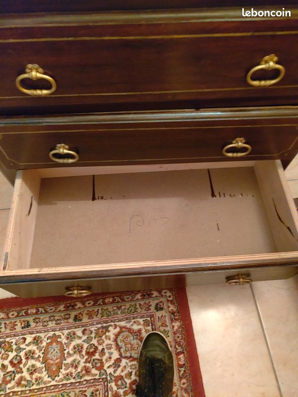 Commode bois 3 tiroirs (image 5)