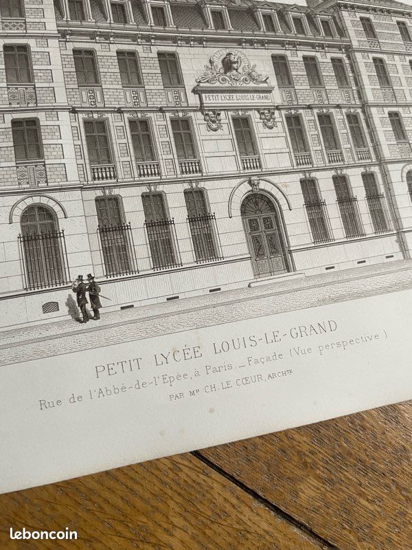 Petit Lycée Louis le Grand - Gravure ancienne (image 2)
