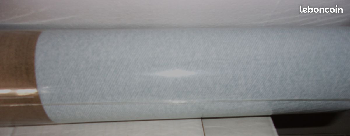 Rouleau de papier peint uni bleu grisé WALLCOVERINGS (image 2)
