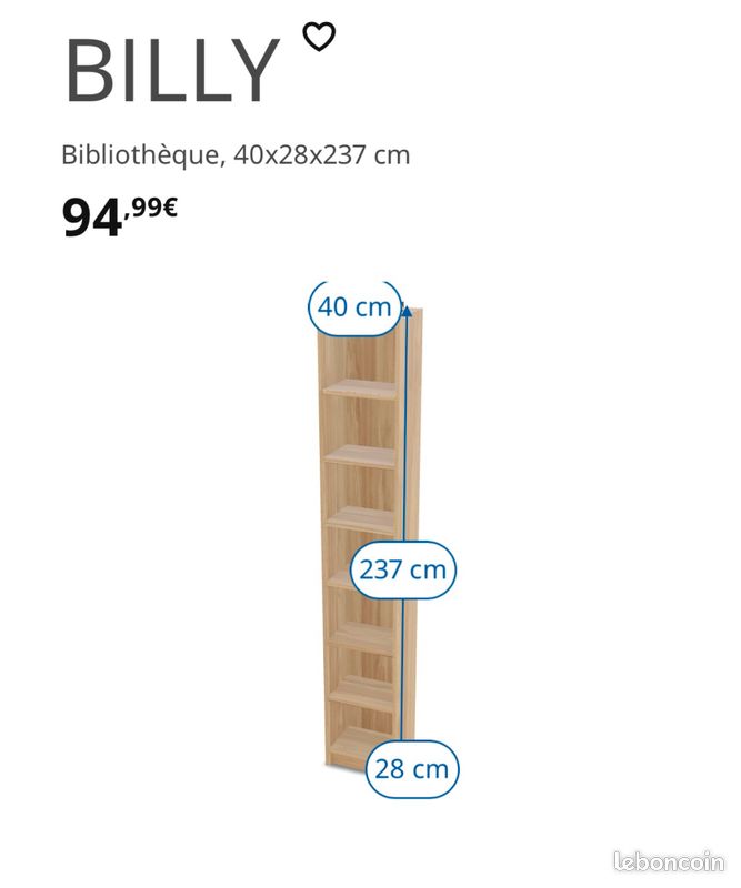 Éléments bibliothèque IKEA Billy (image 2)