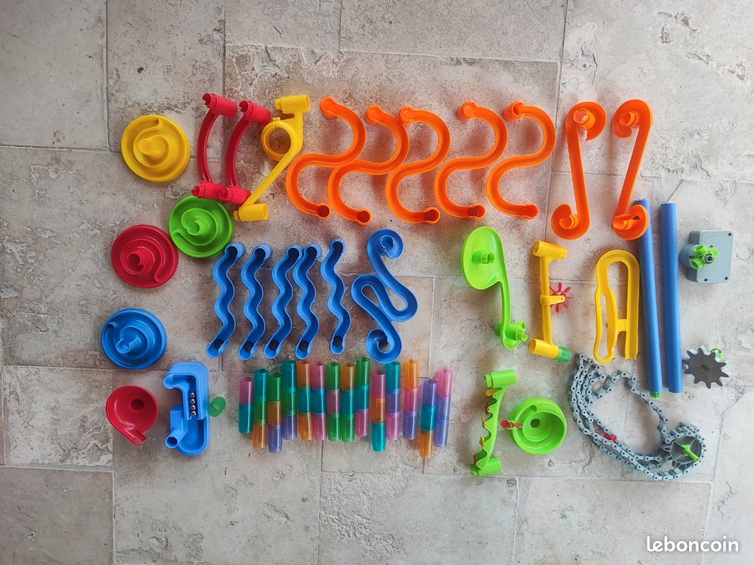 Circuit à Billes 92 Pièces Avec Ascenseur Motorisé - Jeu De Construction STEM, Bricolage Illimité, Pour Enfants 4+