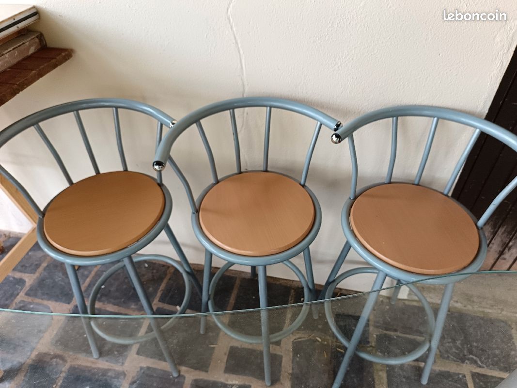 Vend bar en verre + chaises (image 2)