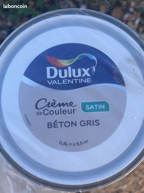 4 pots Peinture Dulux Valentine Gris Béton satin (image 1)
