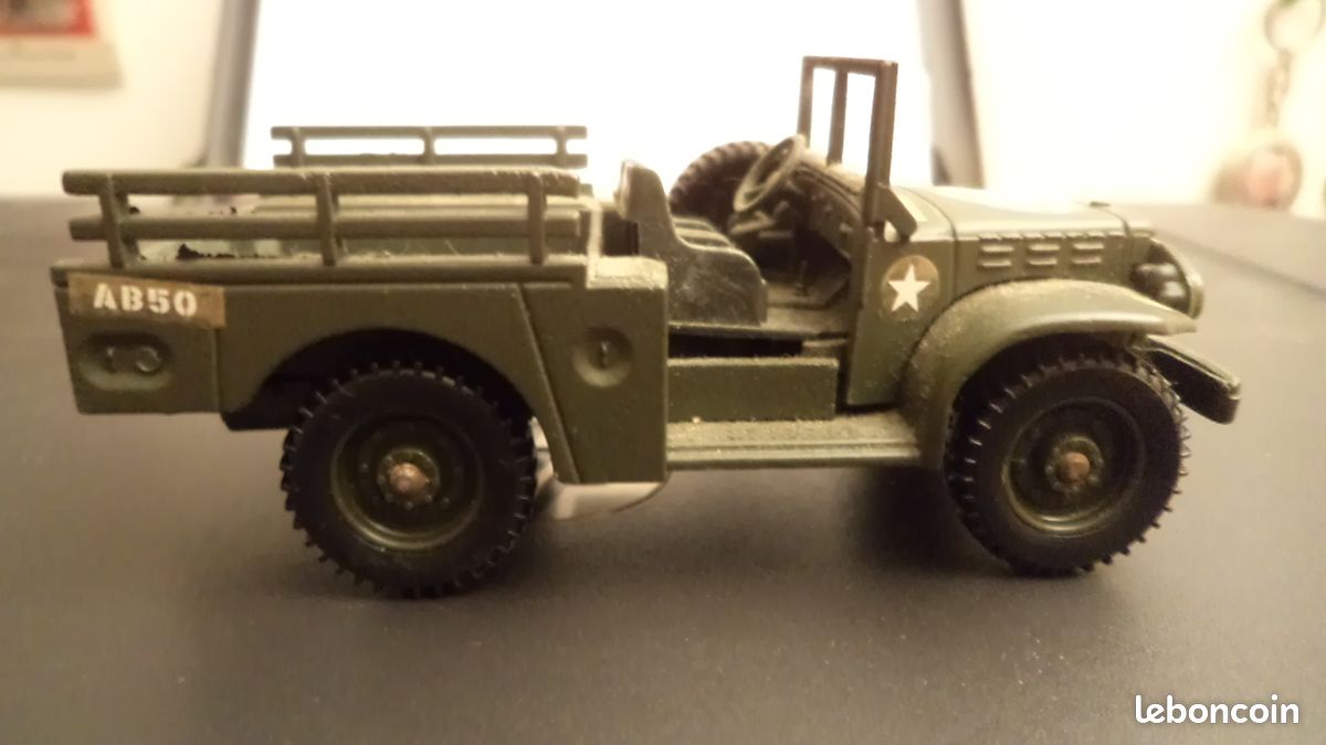 Miniature Solido DODGE 4X4 + Cuisine - Échelle 1/50, Militaire, état Parfait Avec Boîte