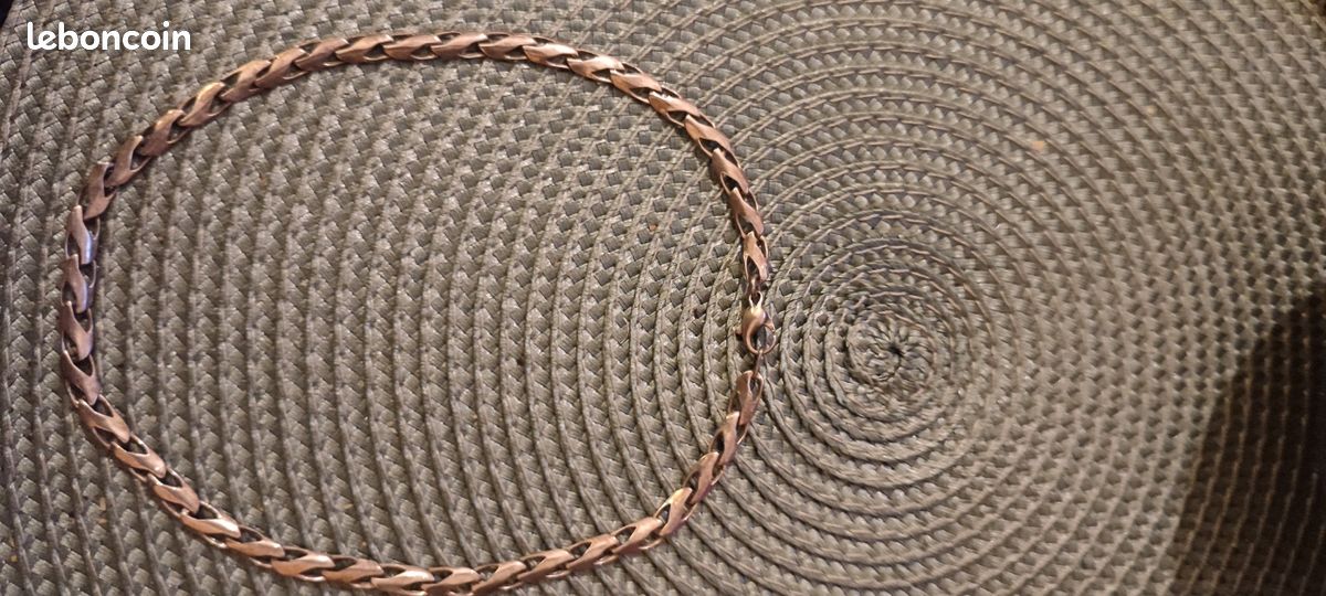 Chaine maille originale torsadée en argent (image 1)