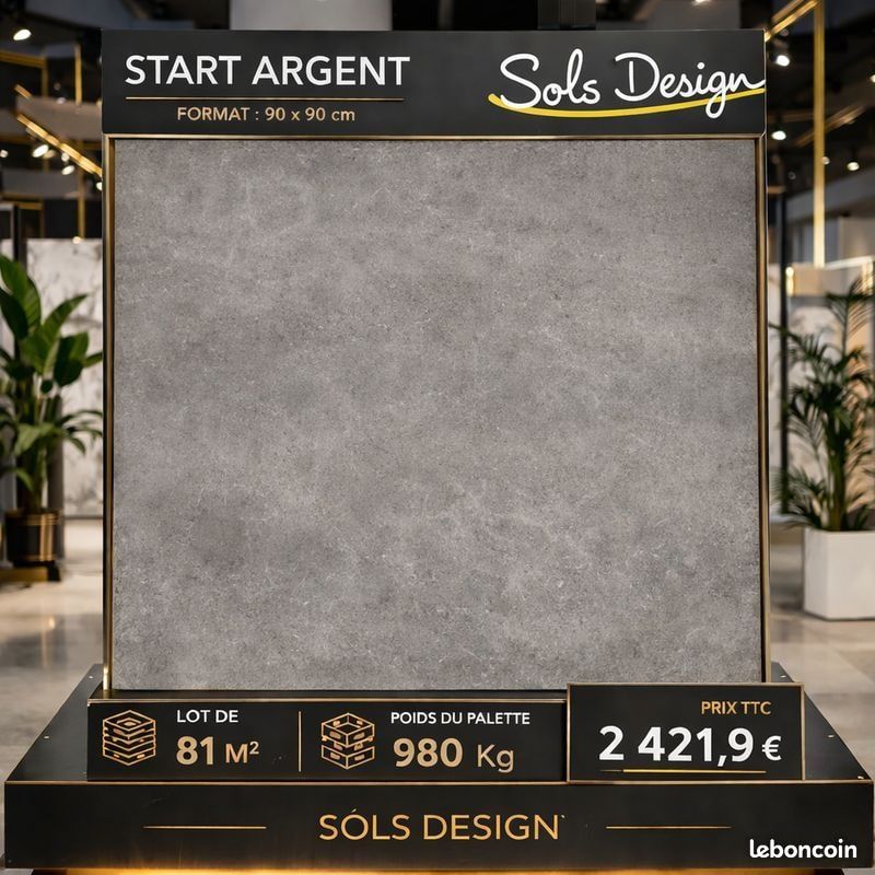 Dalle pour extérieur 90 x 90 - Fin de lot - prix cassé (image 2)