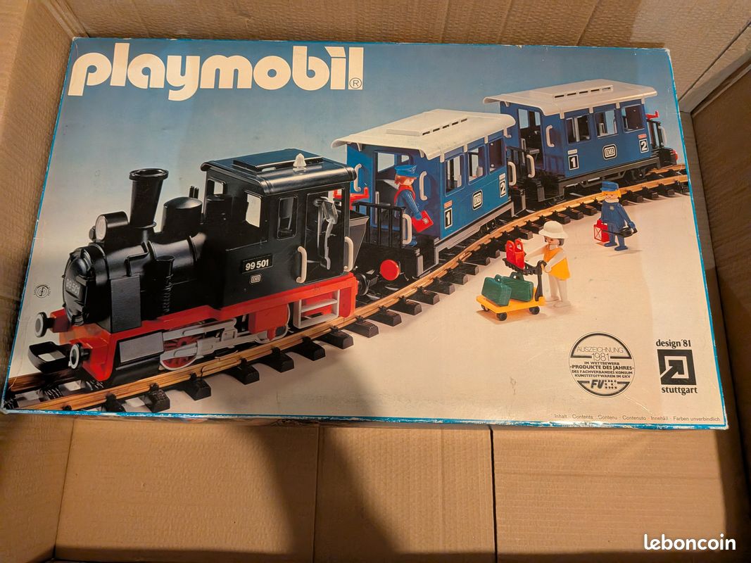 Train Playmobil vintage 1981 complet avec boîtes d'origine - Jeux & Jouets