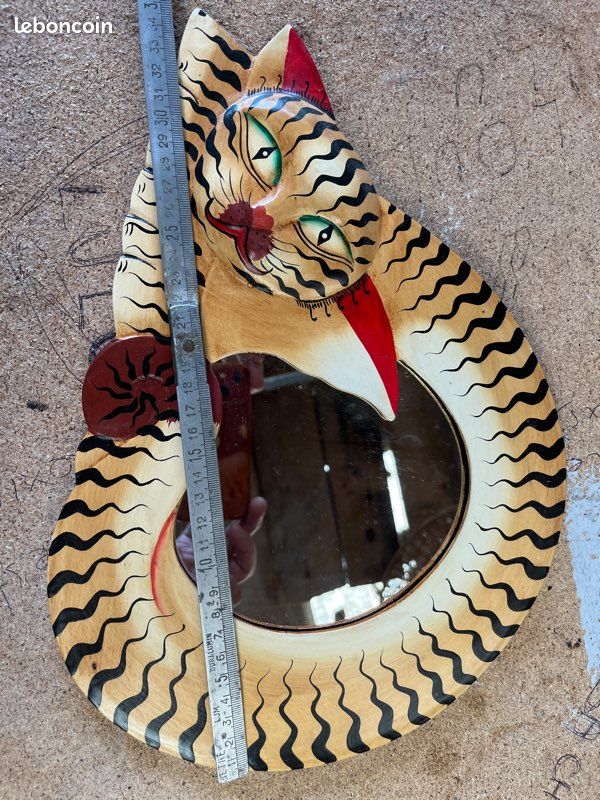 Miroir encadrement chat (image 1)