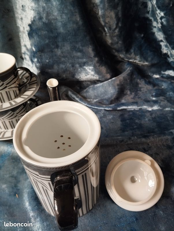 Lot De 5 Tasses à Thé Touraine Geneviève Lethu - Vintage Beige - Céramique