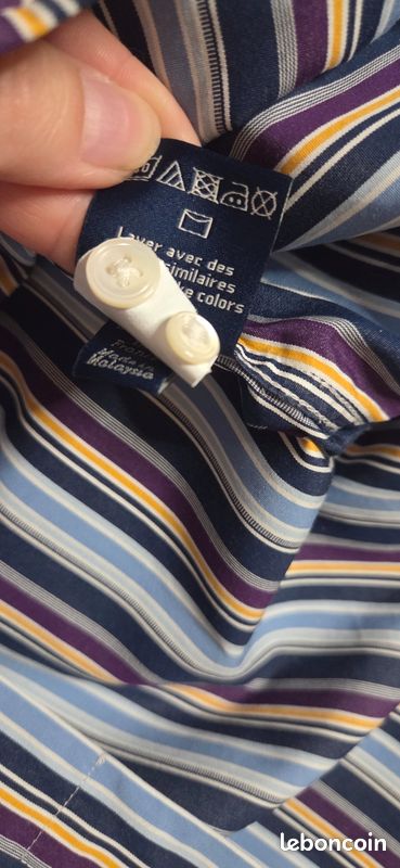 Chemise Habillée Homme Club Room - Coupe Régulière - Rayures Bonbons - 15½ 34/35 - NEUF