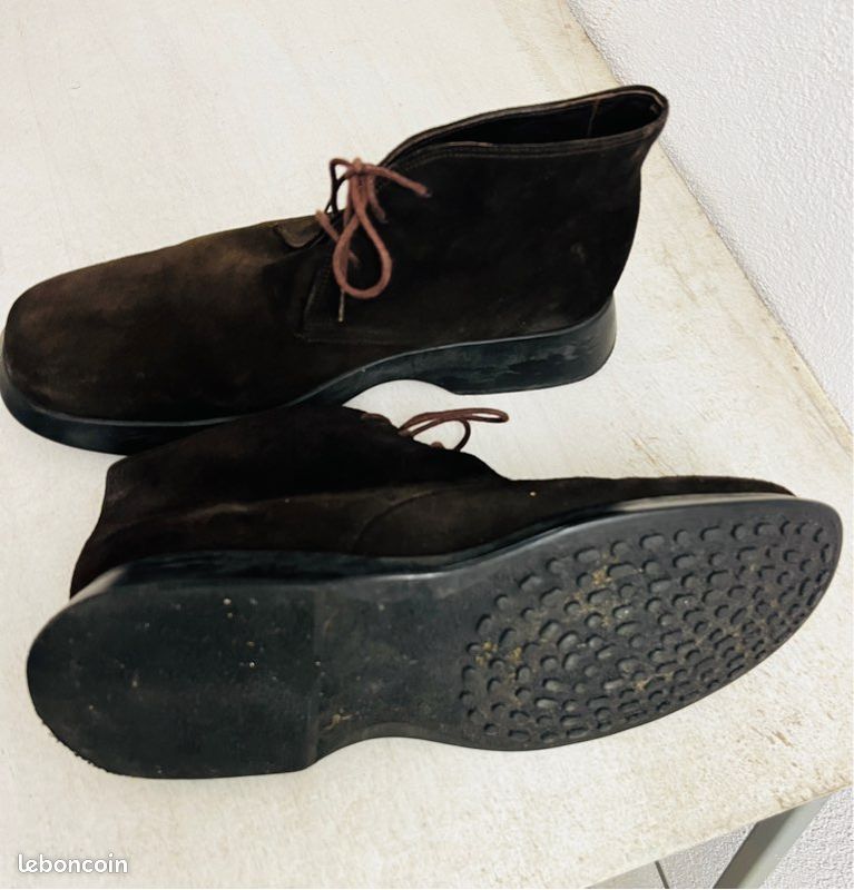 Bottines homme cuir velours CANYON « Homme du désert” T 43 très bon état (image 3)
