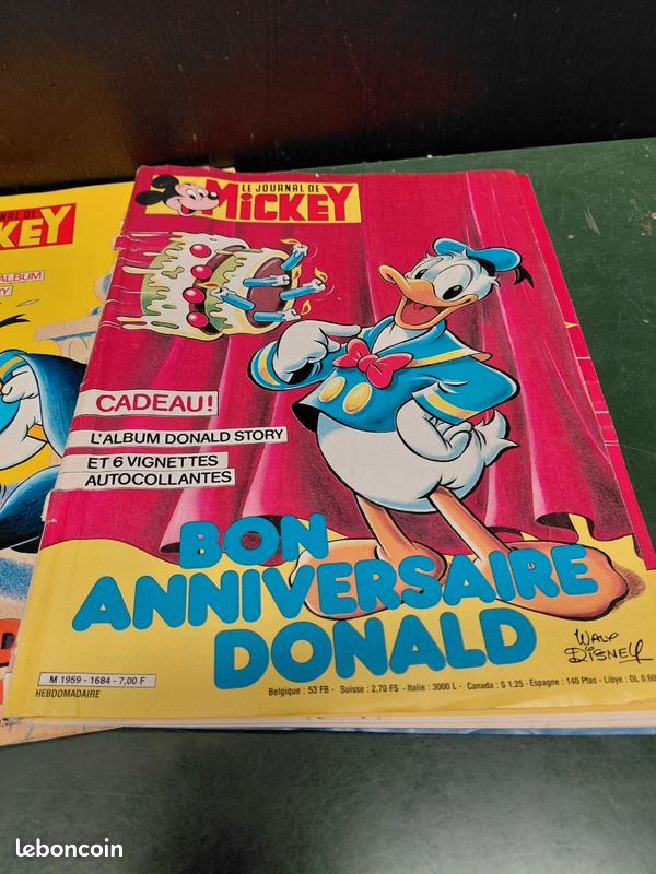 Lot De 10 Images Panini Football USA 94, Du Journal De Mickey