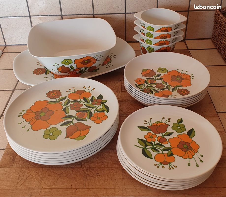 Lot 24 pièces vaisselle vintage TEFAL (image 1)