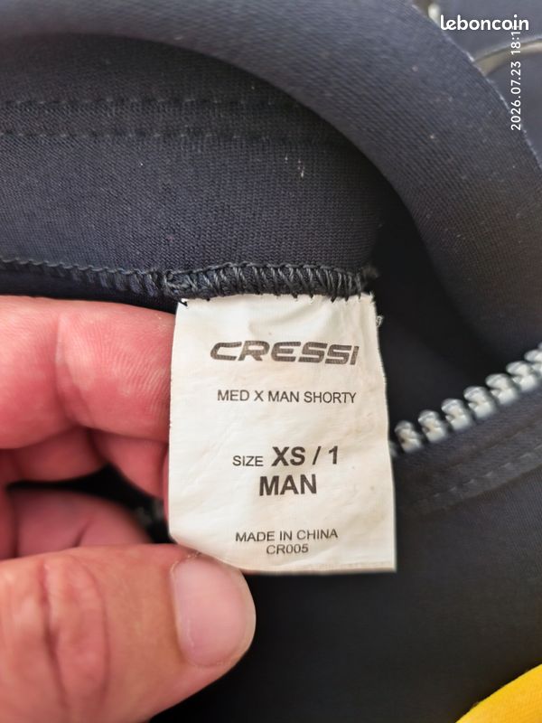 Combinaison Shorty enfant taille XS - Cressi Neoprene 2.5 mm (image 9)