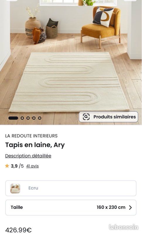 Tapis de salon moderne épais CHARLY 80x150 cm | Leroy Merlin