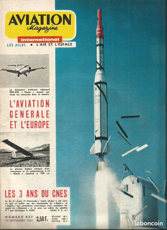 Aviation magazine 427 - septembre 1965 / cnes hansa hfb 320 gemini v (image 1)