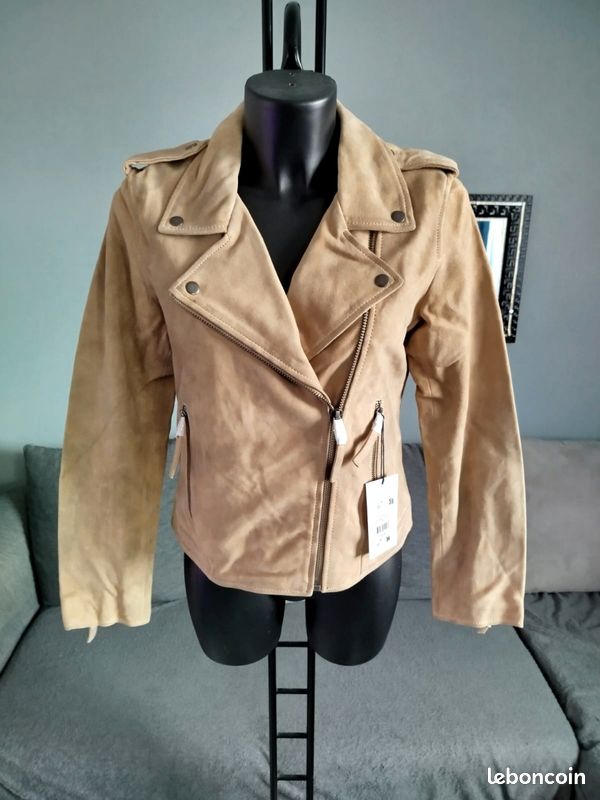 Freeman Perfecto Daim Manche Courte Veste Kalenji Sans Manche Noir