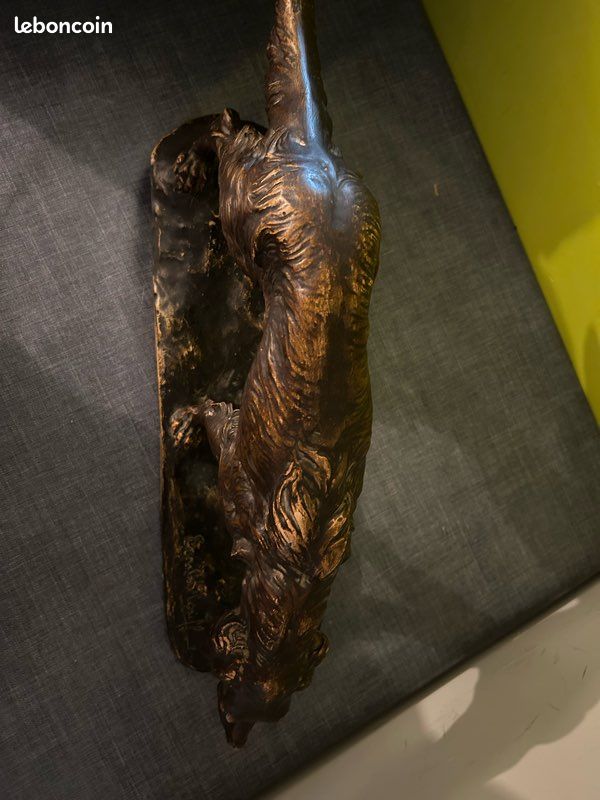 Sculpture chien épagnol breton signée Émile ROUFF (image 2)
