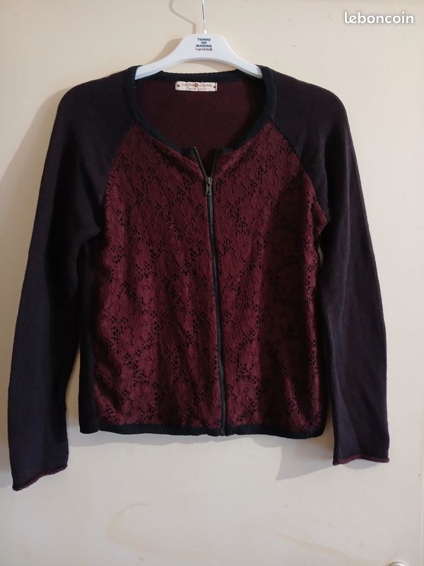 Cardigan T 40/42 cache cache bordeaux (image 1)